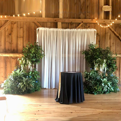 Backdrop Rent-A-Woods Combination - Event Rentals - Backdrop with woods rental